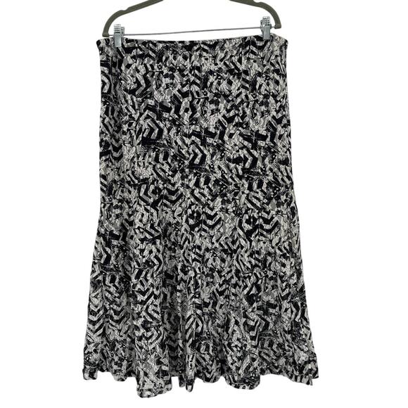 JM Collection Mesh Maxi Skirt Sz L Y2K Artsy Academia Festival Abstract Retro - Picture 1 of 10